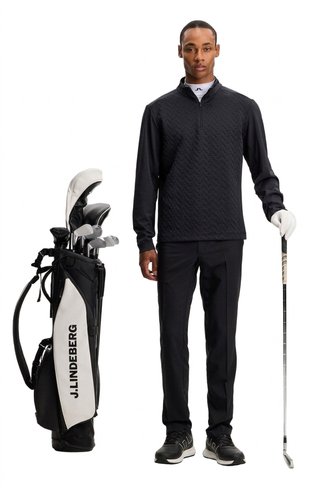 J.Lindeberg Lassy Quarter Zip Mid męska warstwa, czarna