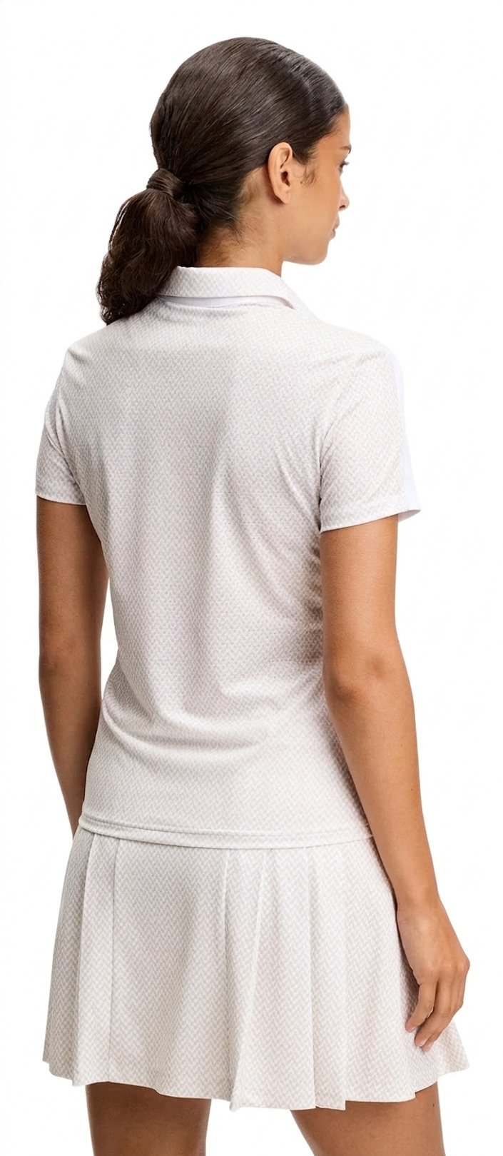 J.Lindeberg Cara Print damskie polo, białe