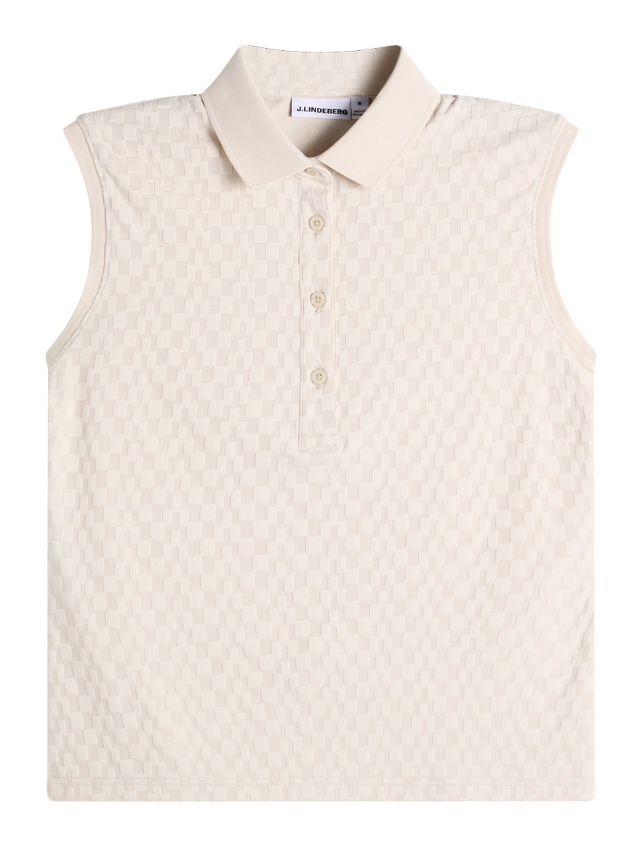 J.Lindeberg Dani sleeveless damskie polo, moonbeam
