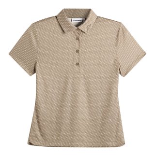 J.Lindeberg Caitlyn damskie polo, bias bridge micro brindle moon