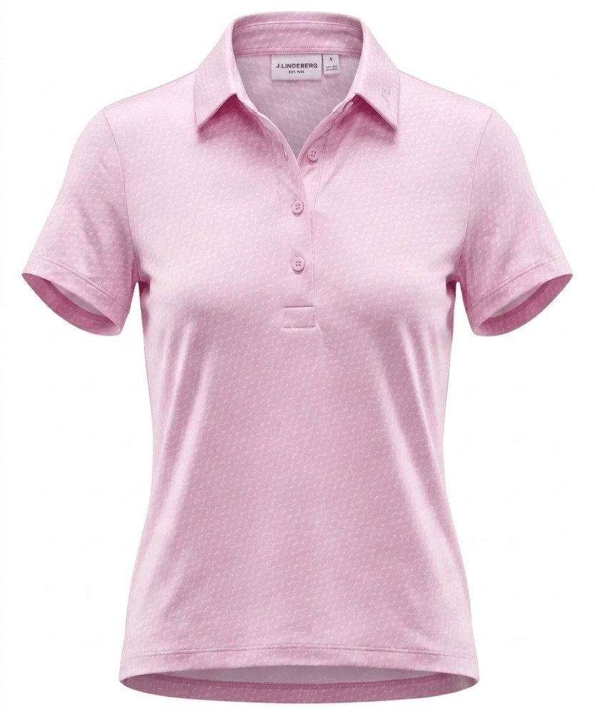 J.Lindeberg Caitlyn damskie polo, bias bridge micro orchid white