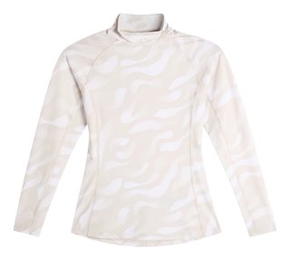 J.Lindeberg Ella Print Compression damski top, bunker fade moonbeam biały