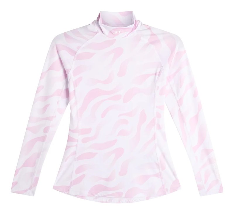 J.Lindeberg Ella Print Compression damski top, bunker fade white orchid