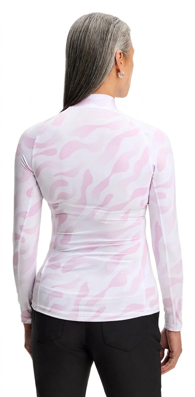 J.Lindeberg Ella Print Compression damski top, bunker fade white orchid