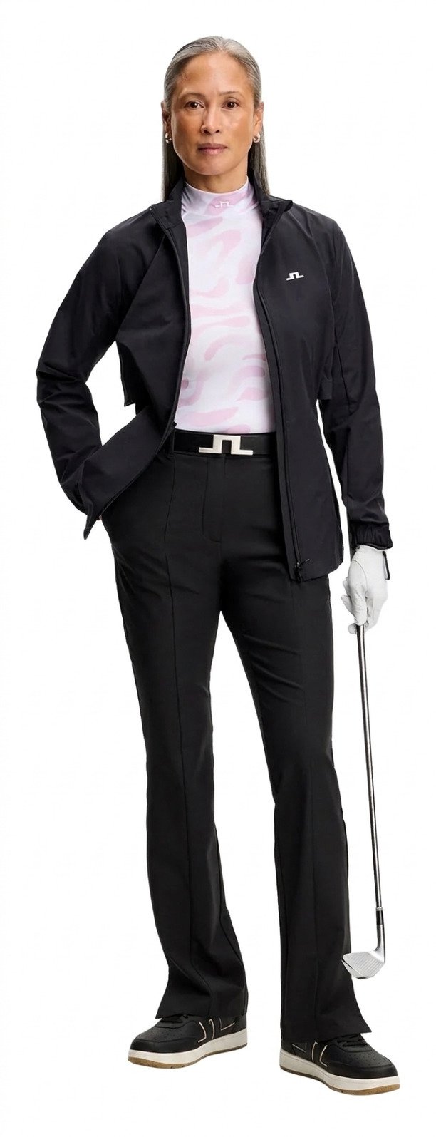 J.Lindeberg Ella Print Compression damski top, bunker fade white orchid