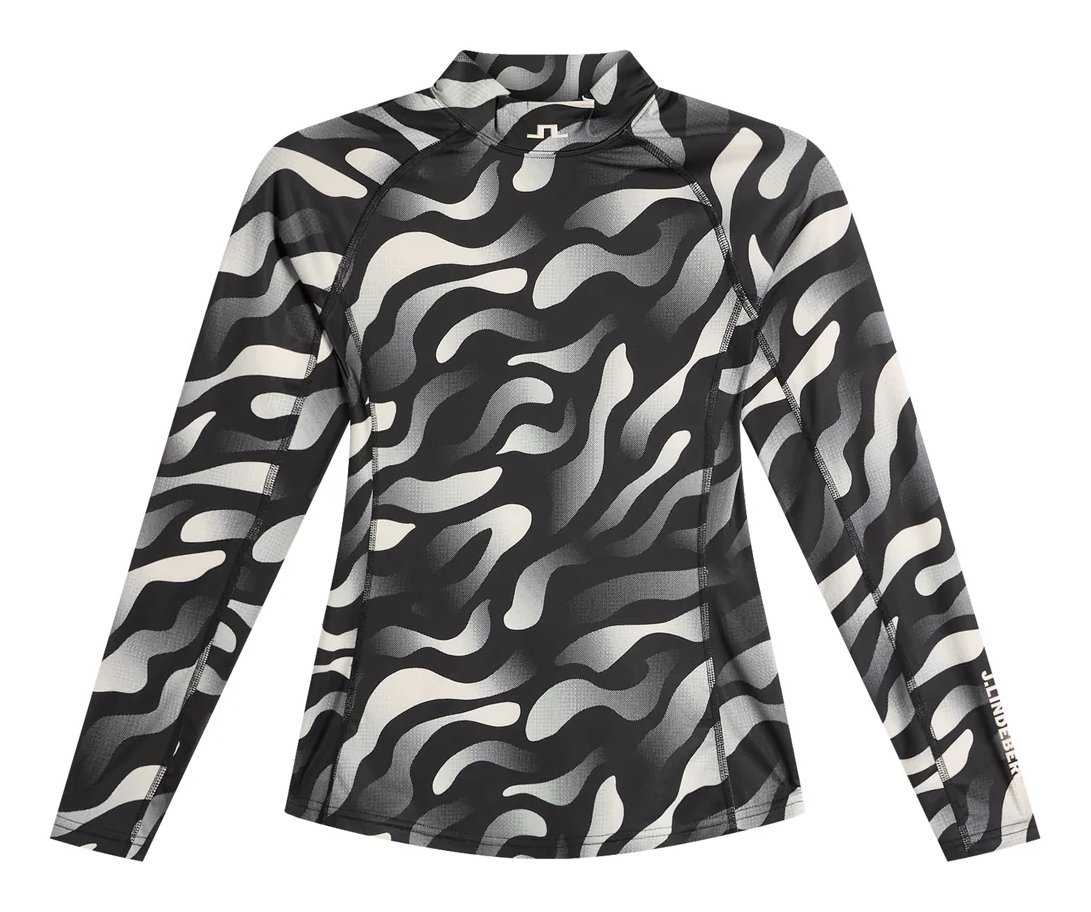 J.Lindeberg Ella Print Compression damski top, bunker fade black moonbeam