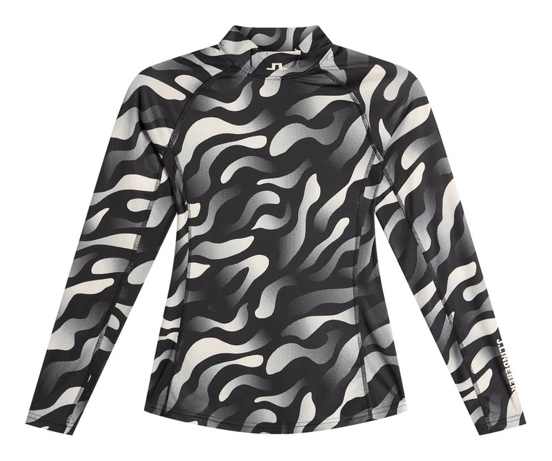 J.Lindeberg Ella Print Compression damski top, bunker fade black moonbeam