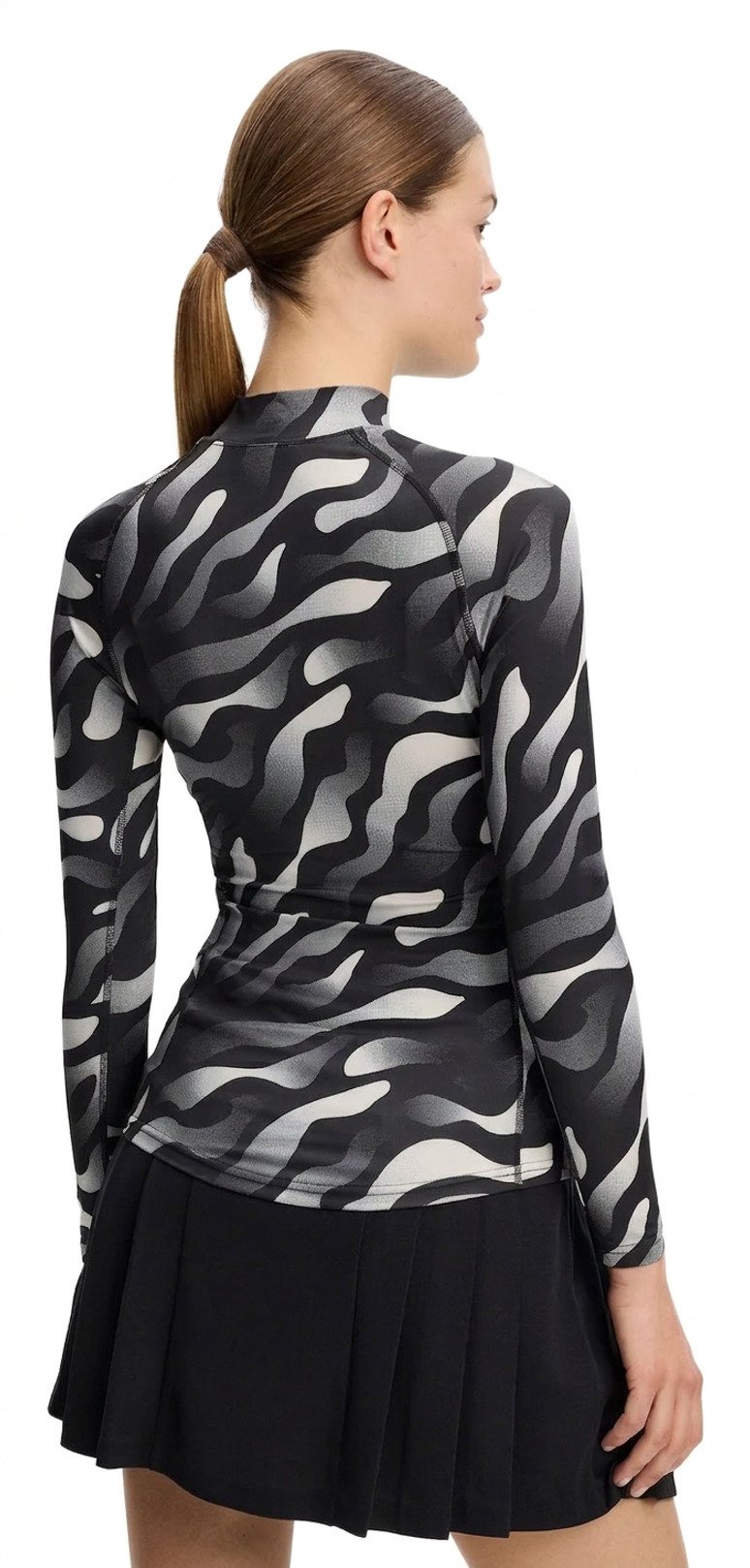 J.Lindeberg Ella Print Compression damski top, bunker fade black moonbeam