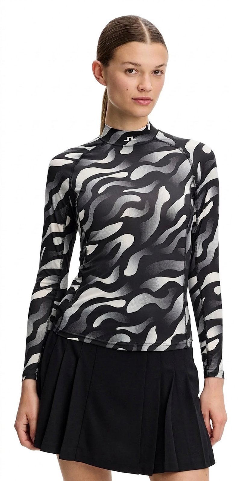 J.Lindeberg Ella Print Compression damski top, bunker fade black moonbeam