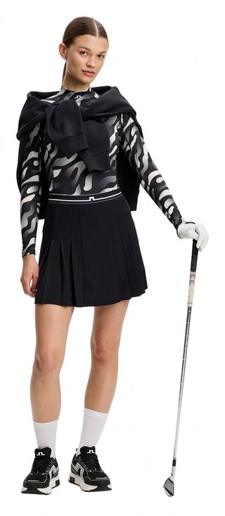 J.Lindeberg Ella Print Compression damski top, bunker fade black moonbeam