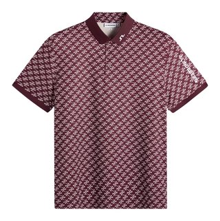 J.Lindeberg Tour Tech Print damskie polo, cardi jacquard - winetasting