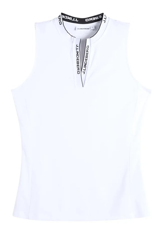 J.Lindeberg Leya Sleeveless damskie polo, białe