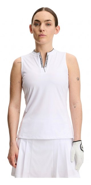 J.Lindeberg Leya Sleeveless damskie polo, białe