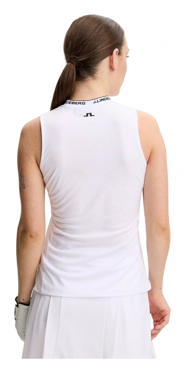J.Lindeberg Leya Sleeveless damskie polo, białe