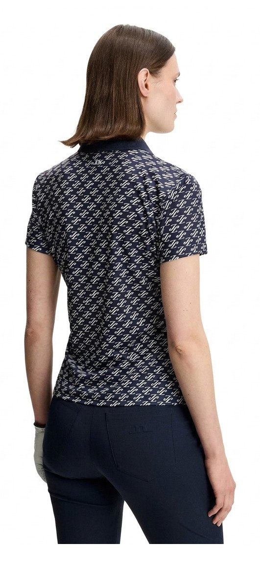 J.Lindeberg Tour Tech Print damskie polo, cardi jacquard - JL Navy