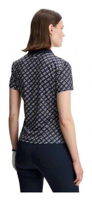 J.Lindeberg Tour Tech Print damskie polo, cardi jacquard - JL Navy