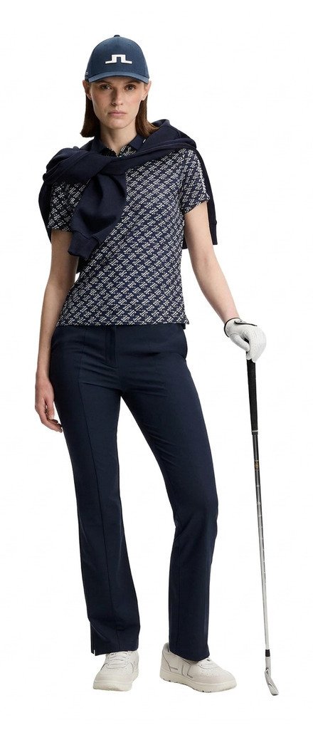 J.Lindeberg Tour Tech Print damskie polo, cardi jacquard - JL Navy