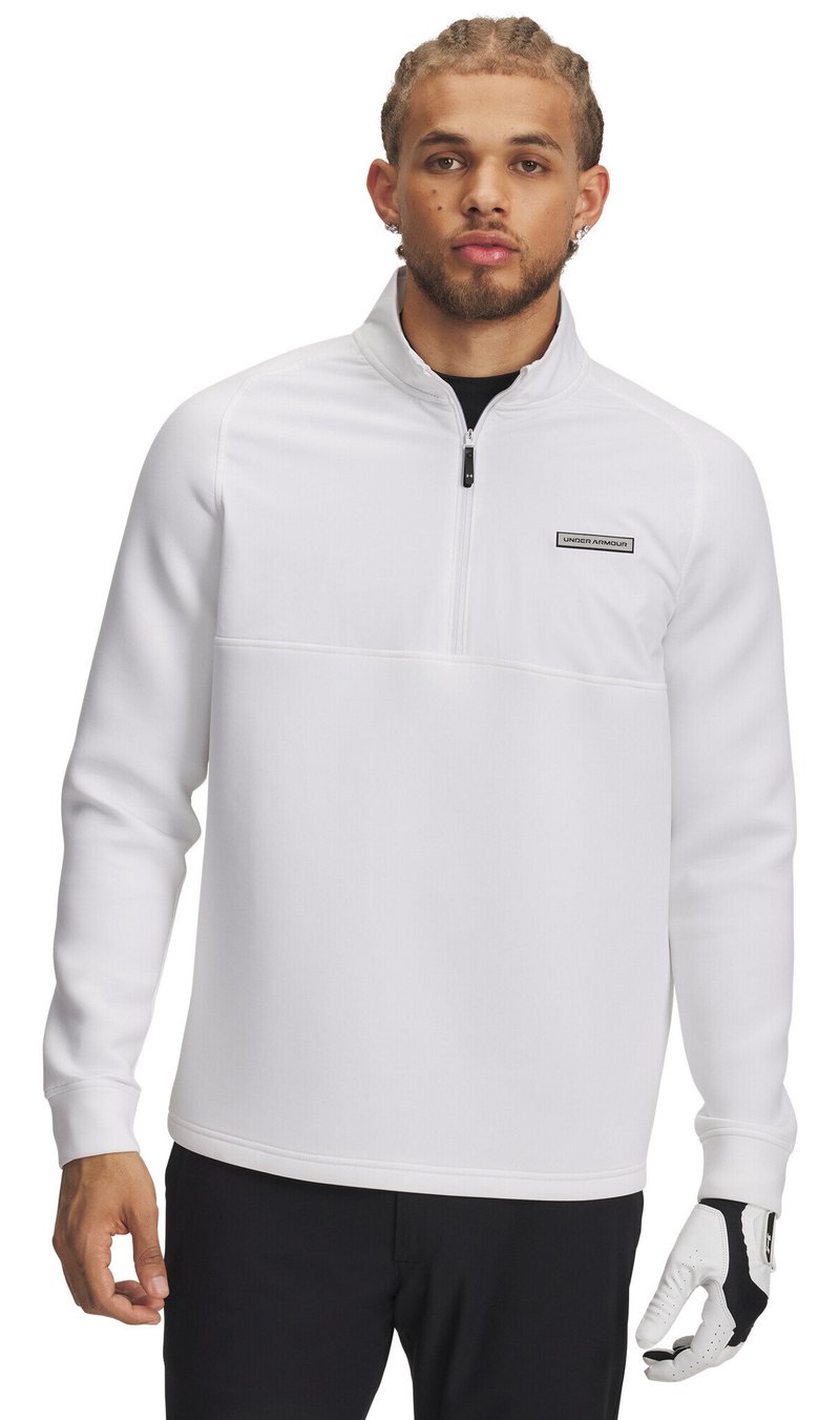 Under Armour Drive Pro Hybrid męska bluza na zamek 1/2, biało/czarna