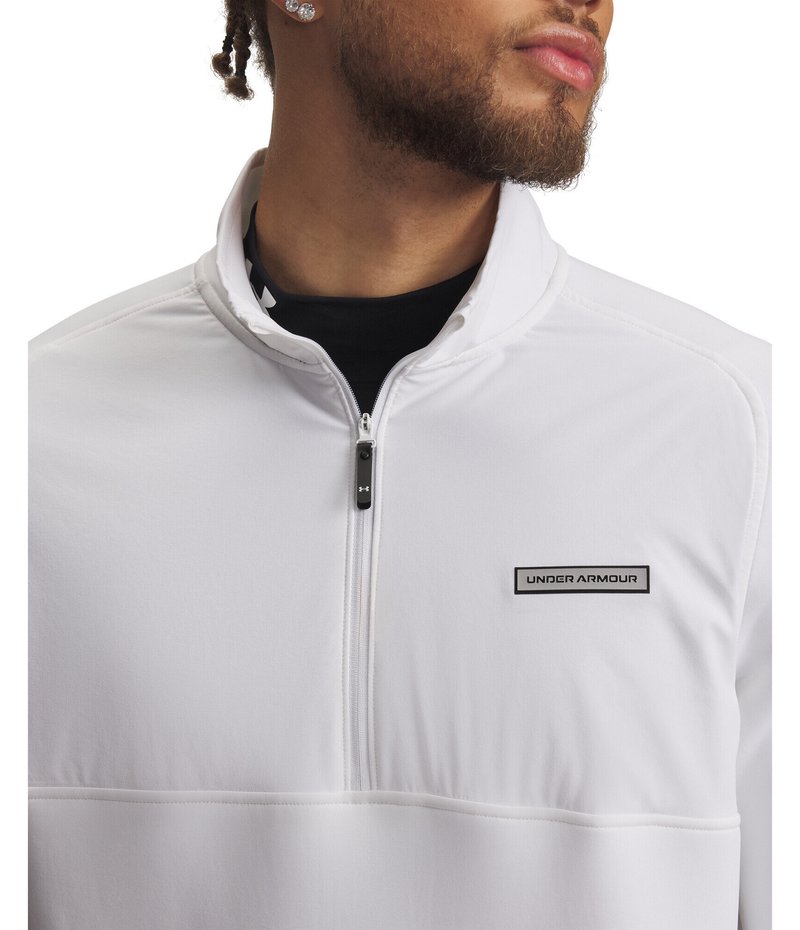 Under Armour Drive Pro Hybrid męska bluza na zamek 1/2, biało/czarna