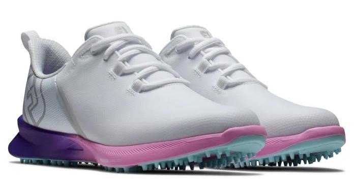 FootJoy Fuel Sport damskie buty golfowe 2023, białe/fioletowe, UK7.5-EU41 (US9.5)