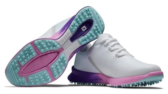 FootJoy Fuel Sport damskie buty golfowe 2023, białe/fioletowe, UK7.5-EU41 (US9.5)