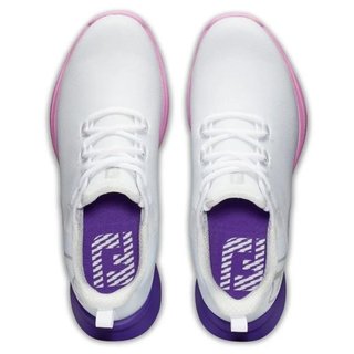 FootJoy Fuel Sport damskie buty golfowe 2023, białe/fioletowe, UK7.5-EU41 (US9.5)