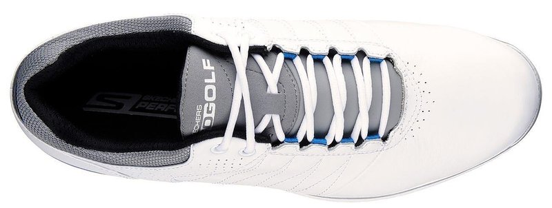 Skechers Go Golf Elite 2 męskie buty golfowe, biało/szaro/niebieskie