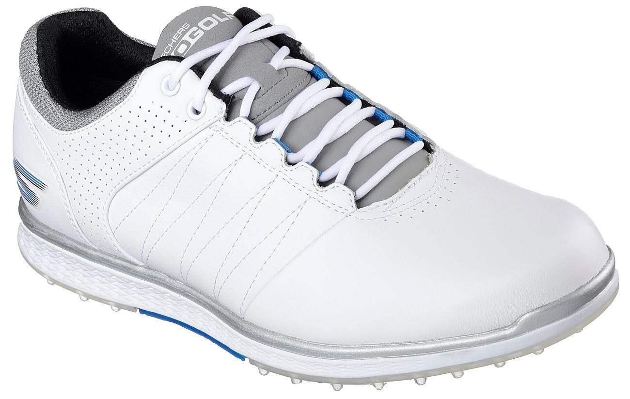 Skechers Go Golf Elite 2 męskie buty golfowe, biało/szaro/niebieskie