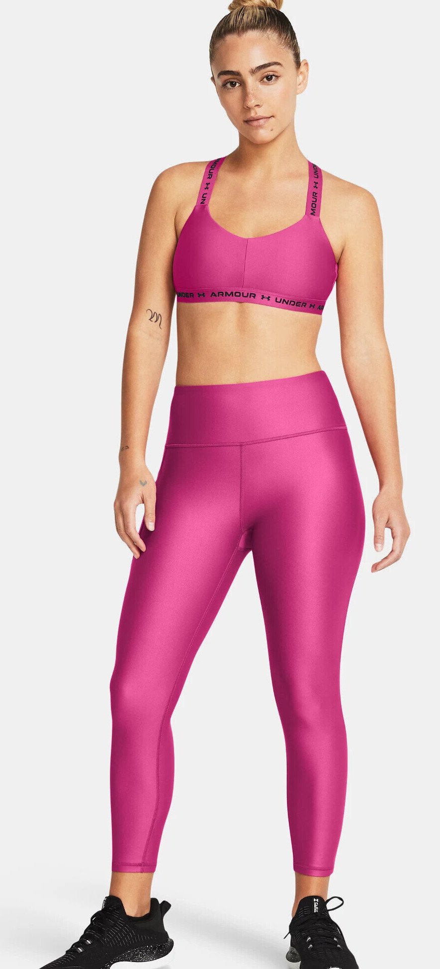 Under Armour HeatGear Armour Hi Ankle damskie legginsy kompresyjne, astral aura