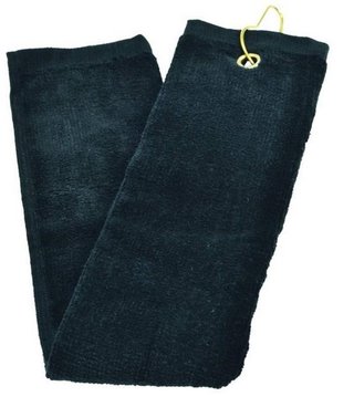 Longridge Three Fold ręcznik golfowy, czarny