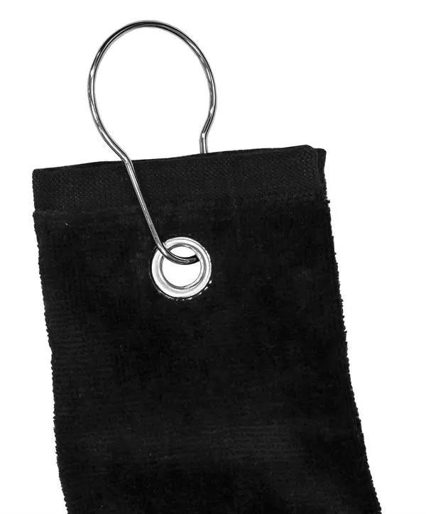 Longridge Three Fold ręcznik golfowy, czarny