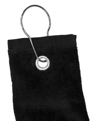 Longridge Three Fold ręcznik golfowy, czarny