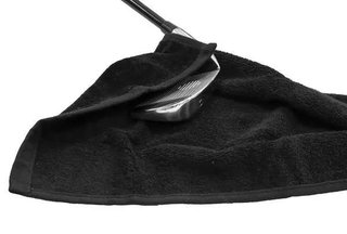 Longridge Three Fold ręcznik golfowy, czarny
