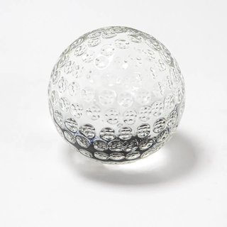 Longridge szklany przycisk do papieru w kształcie piłeczki golfowej