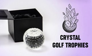 Longridge szklany świecznik w kształcie piłeczki golfowej