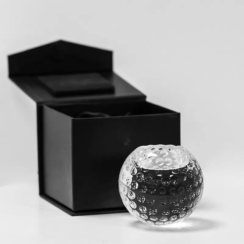 Longridge szklany świecznik w kształcie piłeczki golfowej