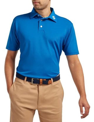 FootJoy Stretch Pique Solid Athletic Fit męskie polo, cobalt