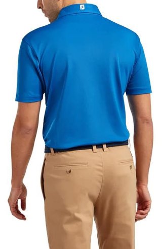 FootJoy Stretch Pique Solid Athletic Fit męskie polo, cobalt