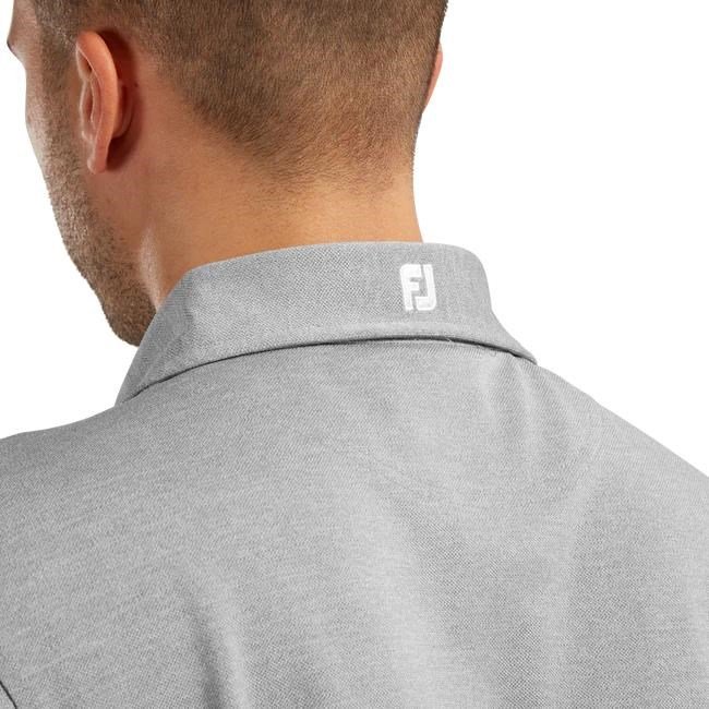 FootJoy Stretch Pique Solid Athletic Fit polo męskie, szare
