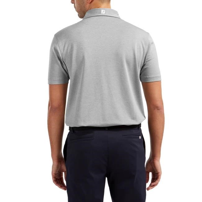 FootJoy Stretch Pique Solid Athletic Fit polo męskie, szare