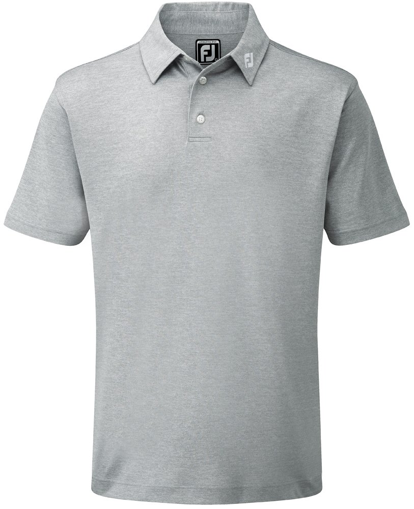 FootJoy Stretch Pique Solid Athletic Fit polo męskie, szare