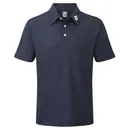 FootJoy Stretch Pique Solid Athletic Fit męskie polo, granatowe