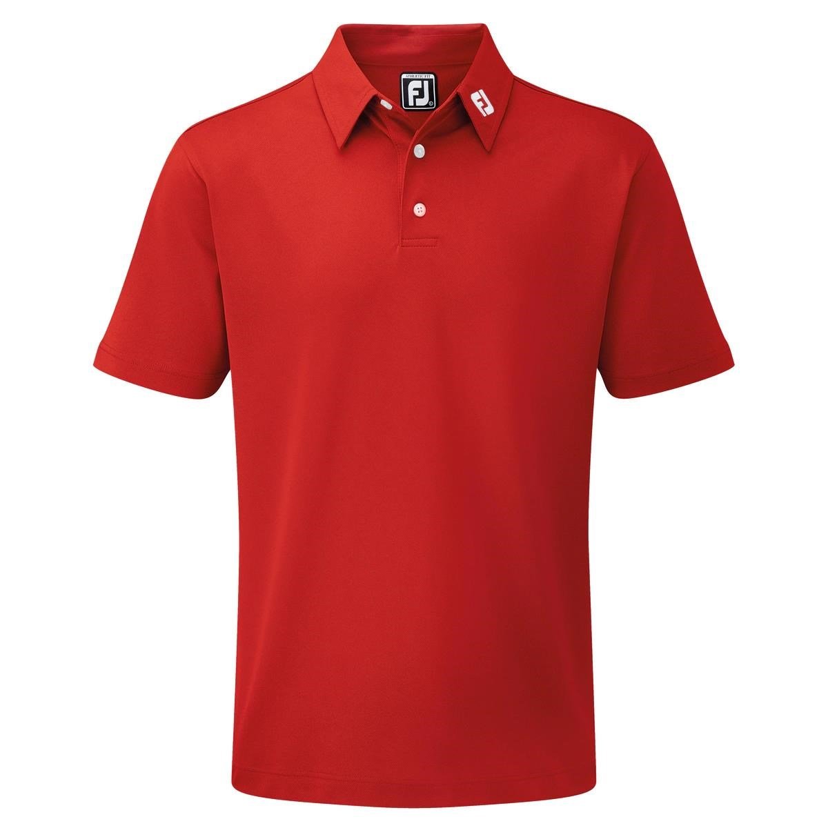 FootJoy Stretch Pique Solid Athletic Fit męskie polo, czerwone
