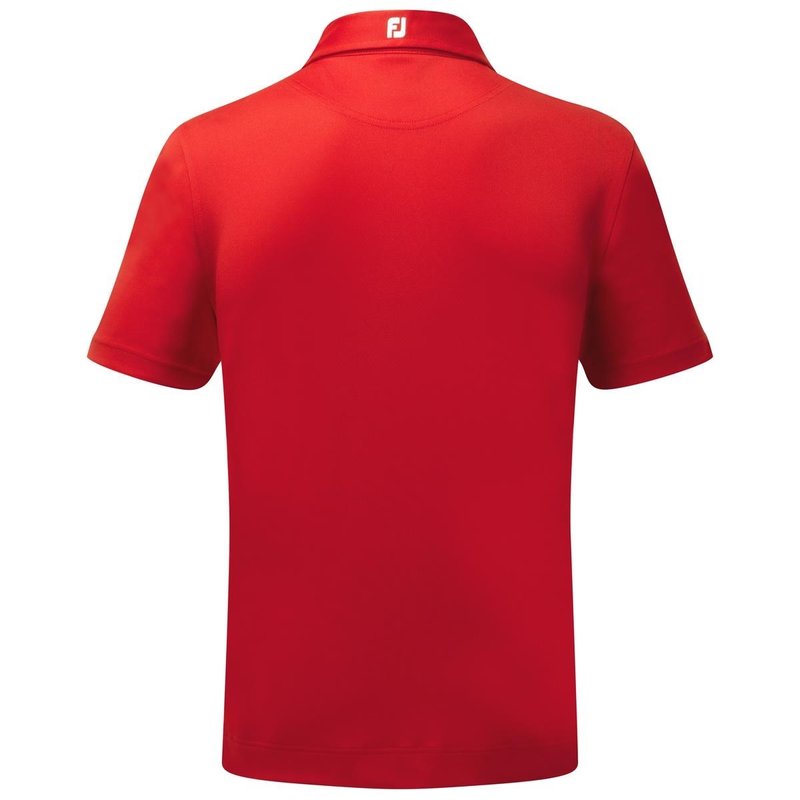 FootJoy Stretch Pique Solid Athletic Fit męskie polo, czerwone