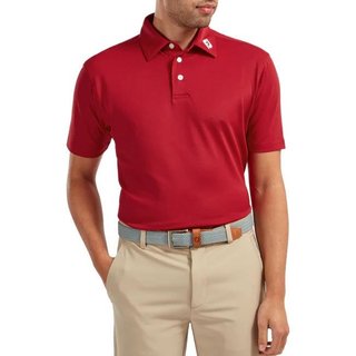 FootJoy Stretch Pique Solid Athletic Fit męskie polo, czerwone