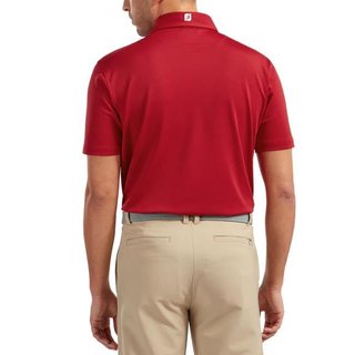 FootJoy Stretch Pique Solid Athletic Fit męskie polo, czerwone
