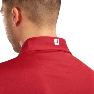 FootJoy Stretch Pique Solid Athletic Fit męskie polo, czerwone