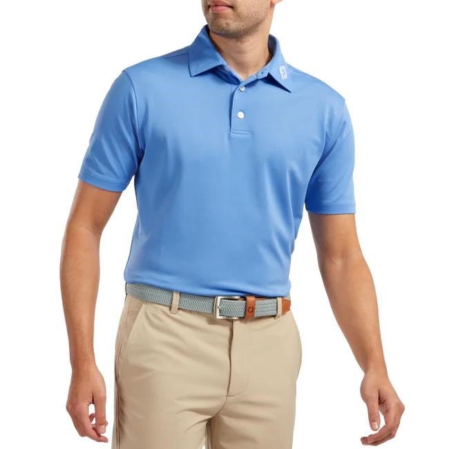 FootJoy Stretch Pique Solid Athletic Fit, niebieskie