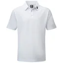 FootJoy Stretch Pique Solid junior polo, białe