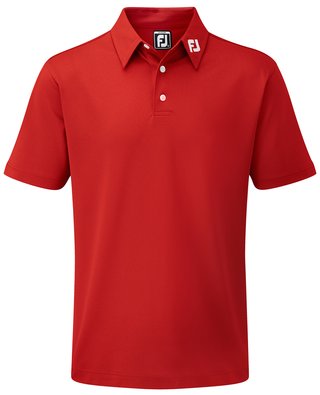 Footjoy Stretch Pique Solid dziecięce polo, czerwone